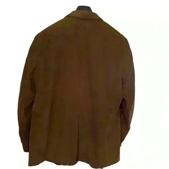 Stafford Sport Coat Mens 48R Corduroy Elbow Patch Brown Blazer Essentials Jacket - Picture 5 of 12